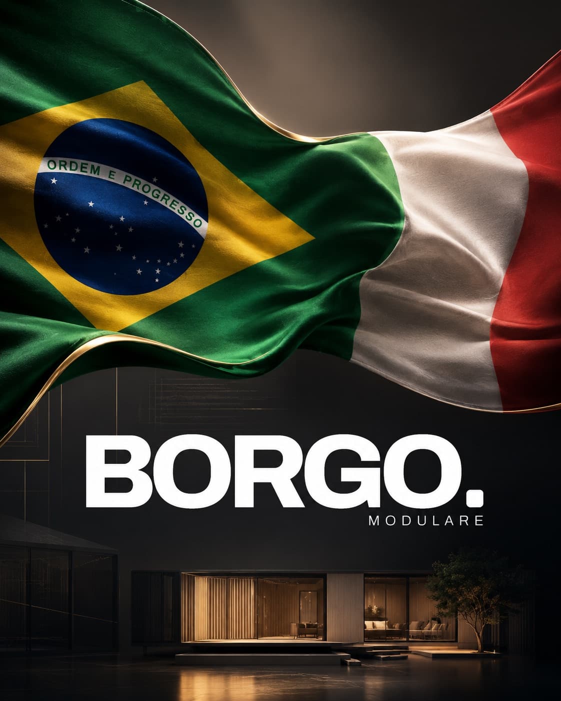 Detalhe de uma casa modular Borgo